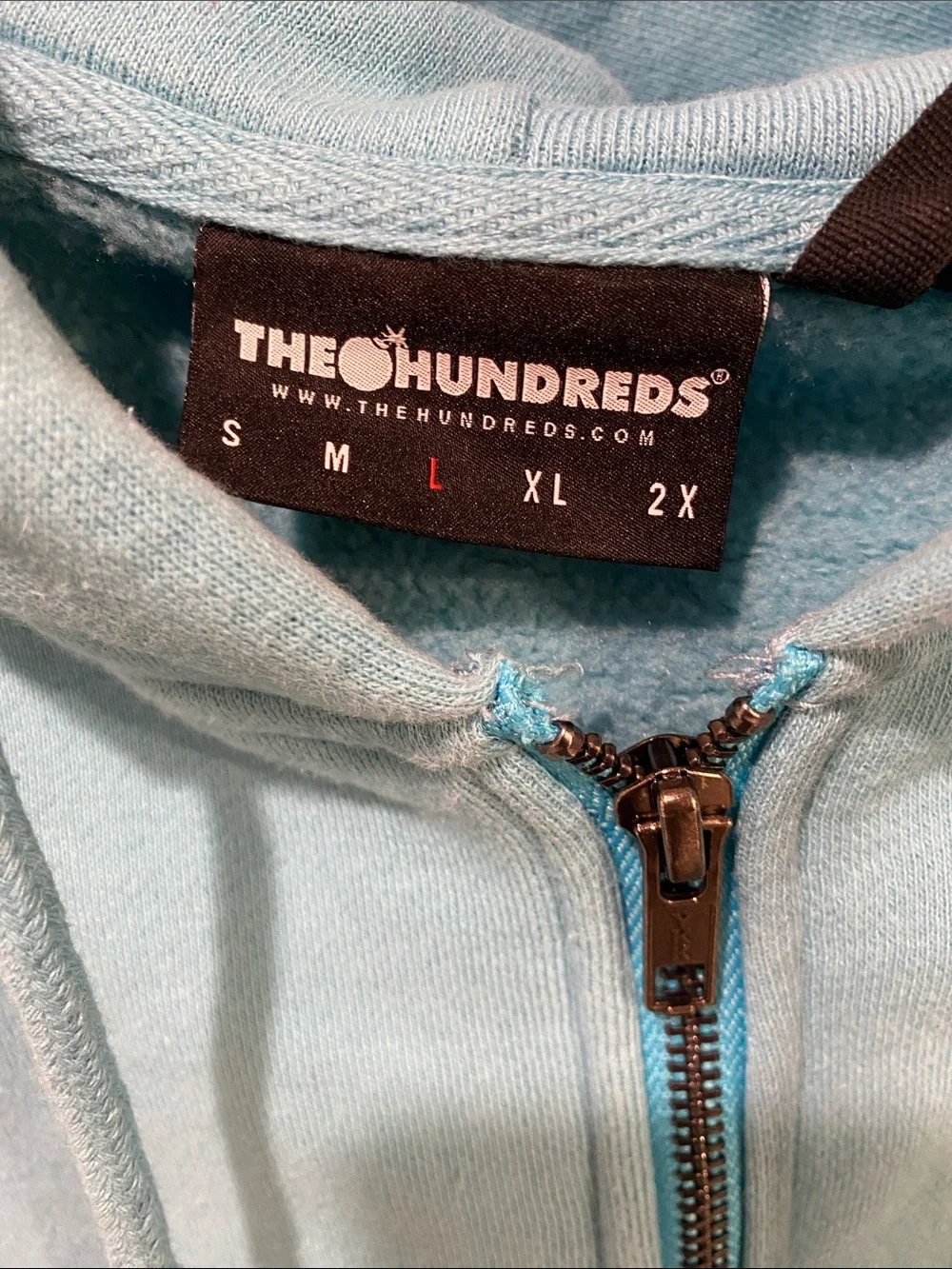 The Hundreds Men’s Zip-Up Hoodie in Aqua Men’s L